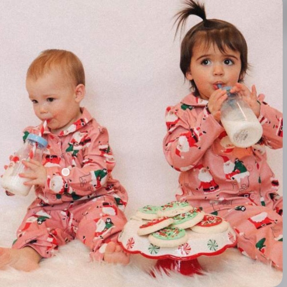 Carter's Just One You® Toddler Girls' Santa Coat Pajama Set - Pink - Picture 5 of 11
